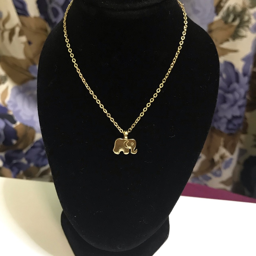 Good luck gold elephant necklace!